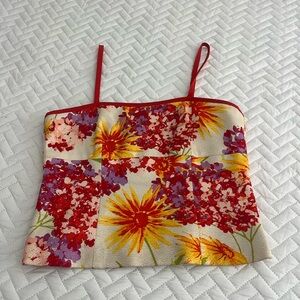 Floral Print Ecocci Vintage Vibe Top Sz 6